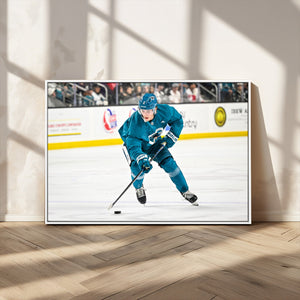 San Jose Sharks Ice Hockey Player Wall Art Canvas Print