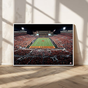 Oklahoma State Cowboys Canvas Print, Football Team Print -