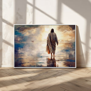 Jesus Walking on Water Wall Art | Ready to Hang Spiritual