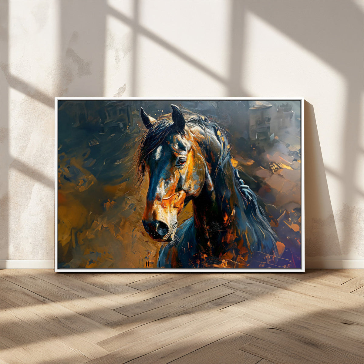 Abstract Horse Wall Art Canvas Print | Farmhouse Wall Decor