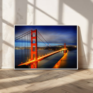 Large Wall Art San Francisco Canvas Print - Wonderful Golden