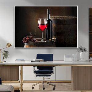 Red Wine and Bottle Canvas Print