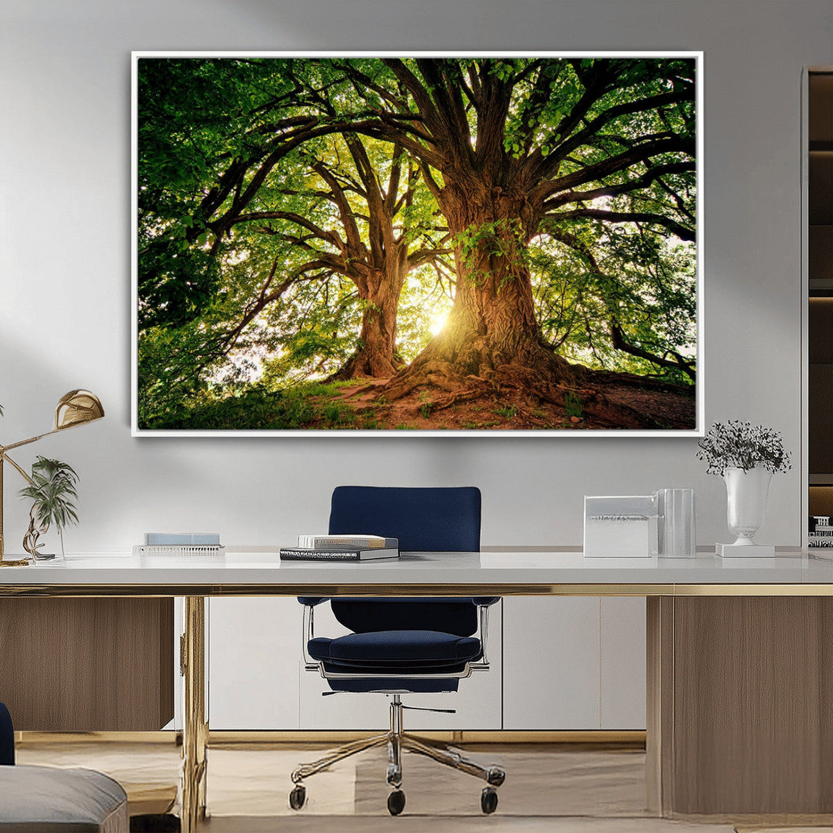 Majestic Ancient Tree Wall Art, NatureCanvas Print, Woodland