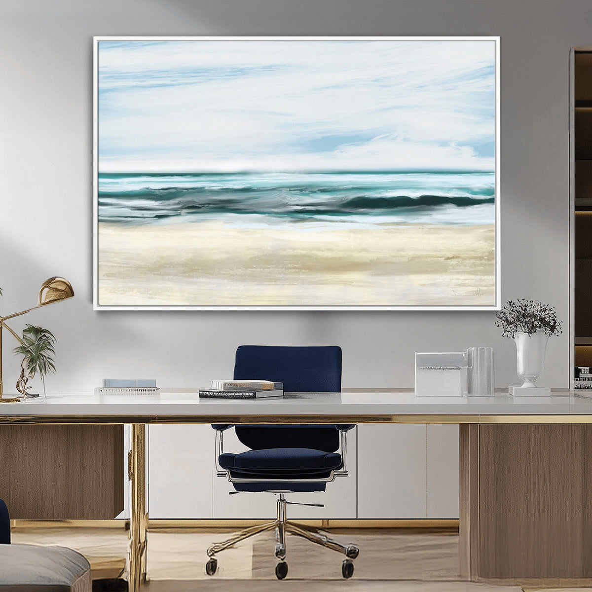 Ocean Abstract Wall Art Canvas Print
