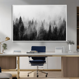 Fogy Forest Canvas Wall Art Print - Mountain Wall Art with