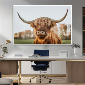 Highland Cow Animal Scottish Cattle Art Print Farmhouse Wall
