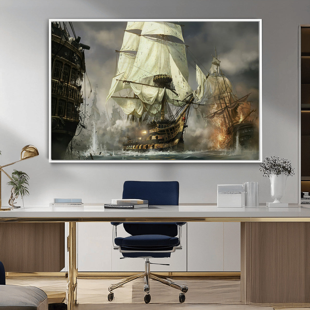 Pirate Ship War Wall Art Canvas Print