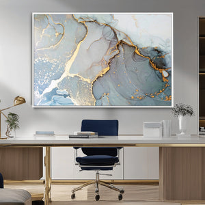 Large Abstract Marble Wall Art Canvas Print for Living Room