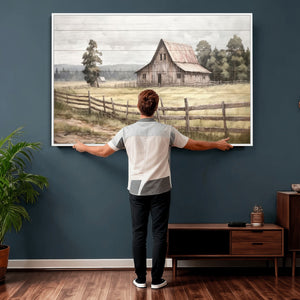 Rustic Farmhouse Barn Wall Art | 3-Panel Framed Gallery Wrap