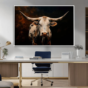 Texas Longhorn Wall Art | 3-Panel Large Texas Longhorn