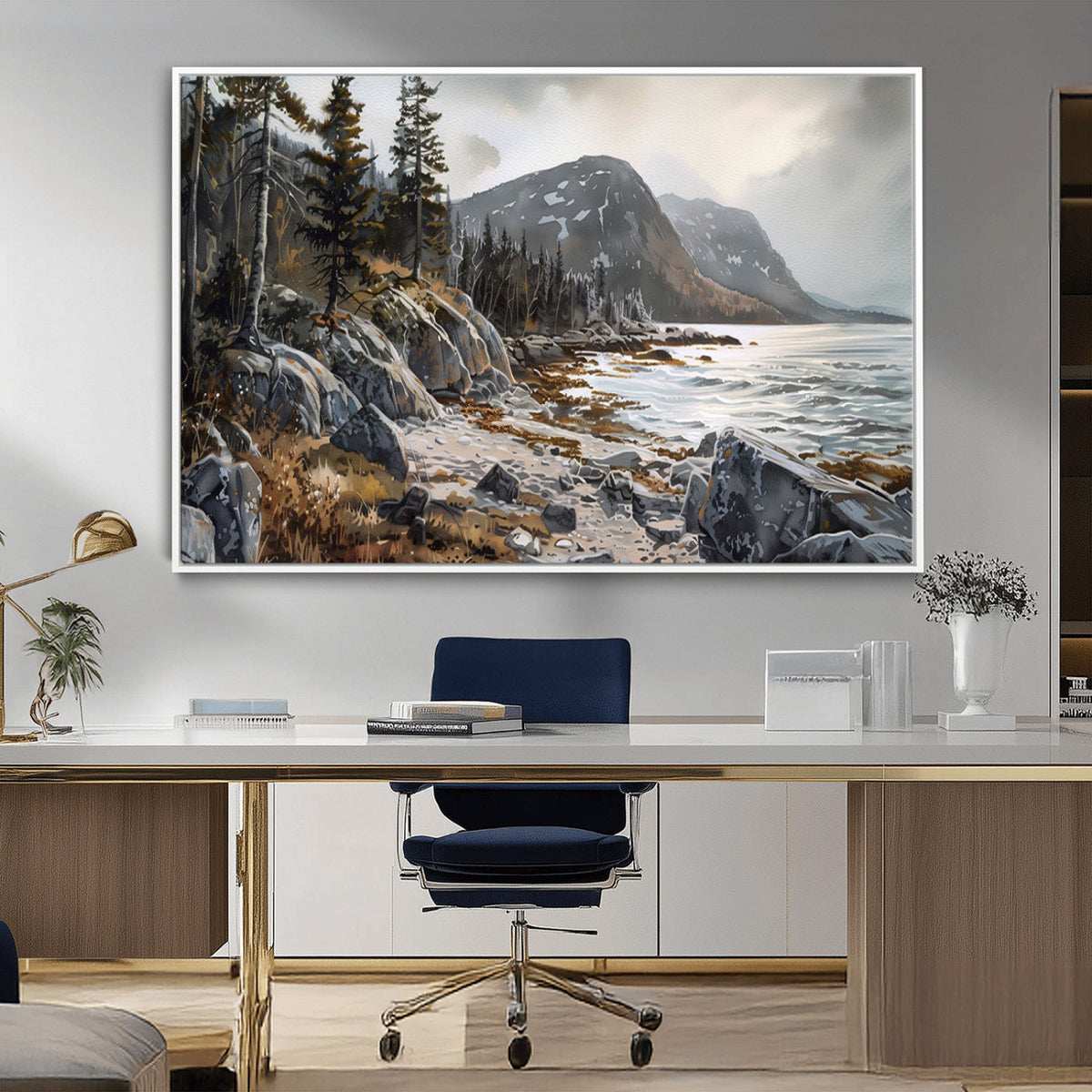 Serene Coastal View of Acadia National Park - Stunning