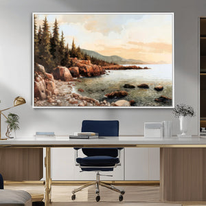 Serene Coastal View of Acadia National Park Wall Art -