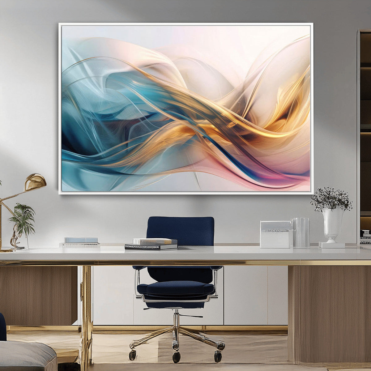 Abstract Flowing Colors Wall Art Canvas Print