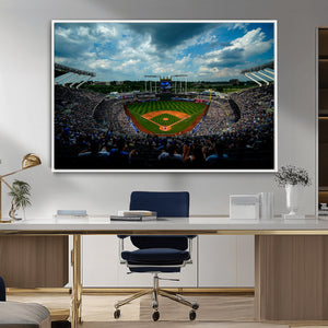 3-Panel Kauffman Stadium Wall Art Print | Large Kansas City