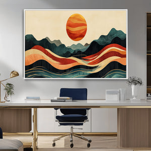 Mountain Triptych Wall Art Canvas Print – Western Nature
