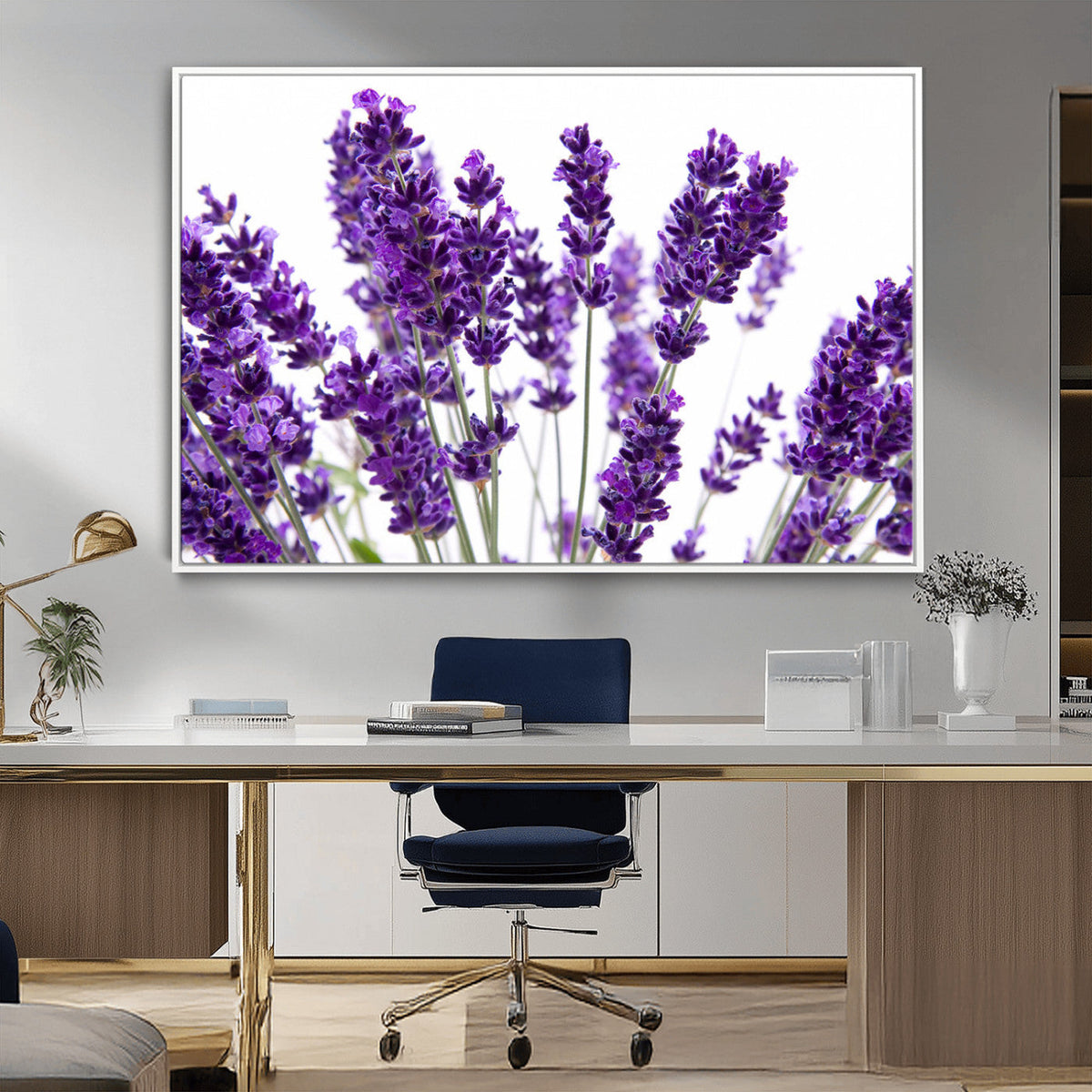 Lavender Flower Wall Art Canvas Print