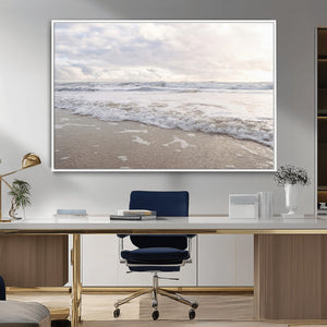 Ocean Waves Wall Art Canvas Print – Framed Coastal Shoreline