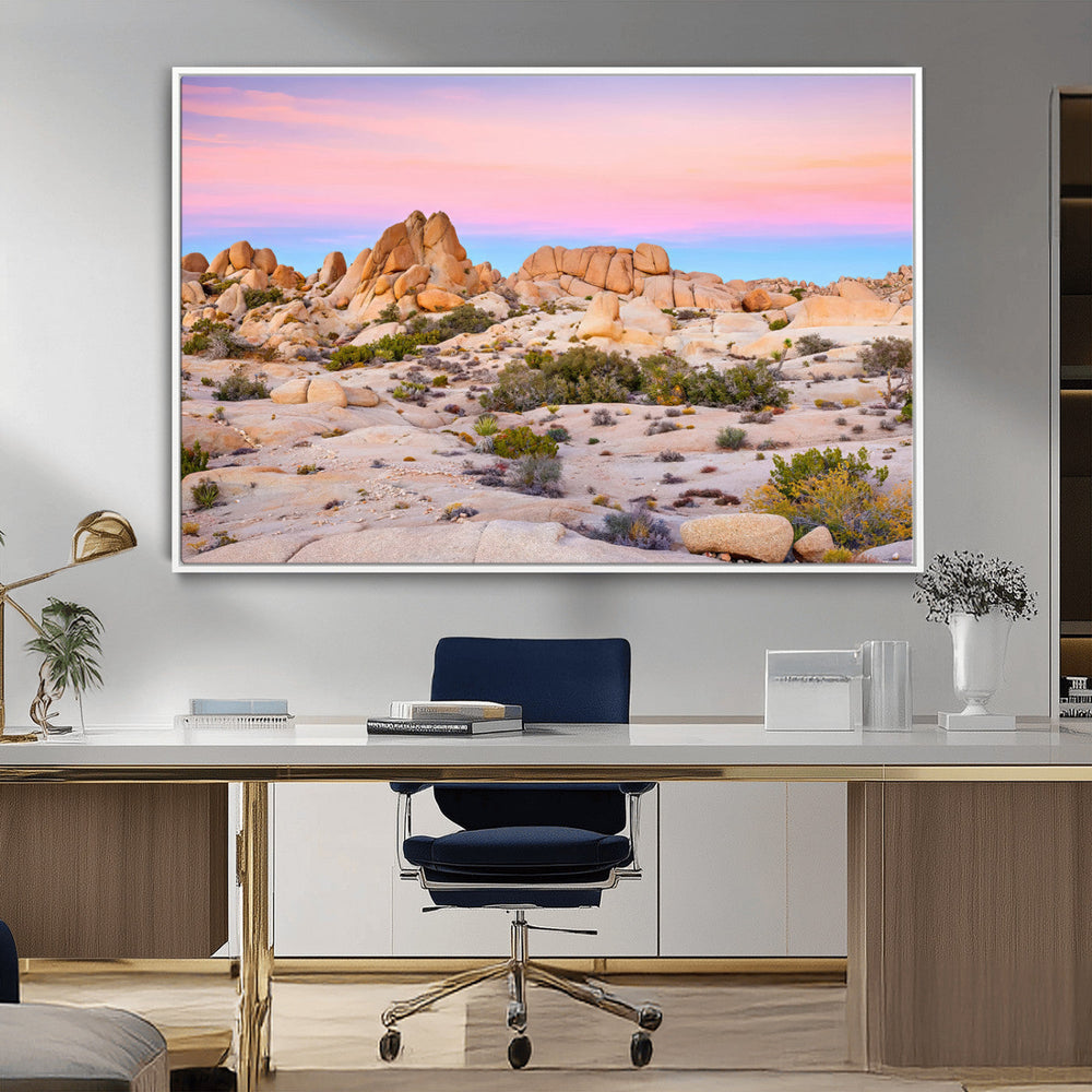 Vibrant Sunset Sky Wall Art Canvas Print – Framed Joshua