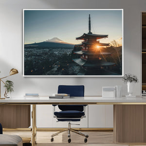 Mount Fuji Wall Art Canvas Print – Framed Japan Travel Art