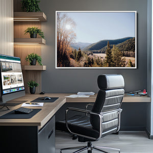 Rustic Landscape Wall Art Canvas Print – Serene Valley Scene