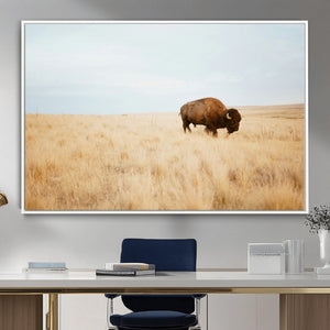 Buffalo Wall Art Canvas Print – Framed Western Wildlife