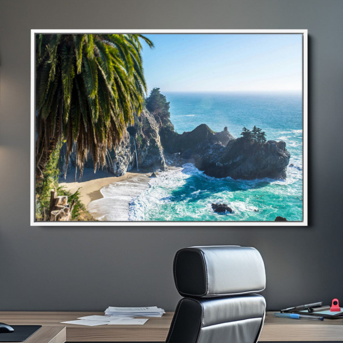 Big Sur Wall Art Canvas Print – Framed California Coastline