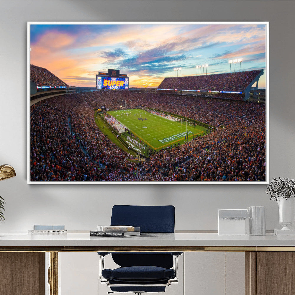 Jordan-Hare Stadium Wall Art Canvas Print, Football Stadium