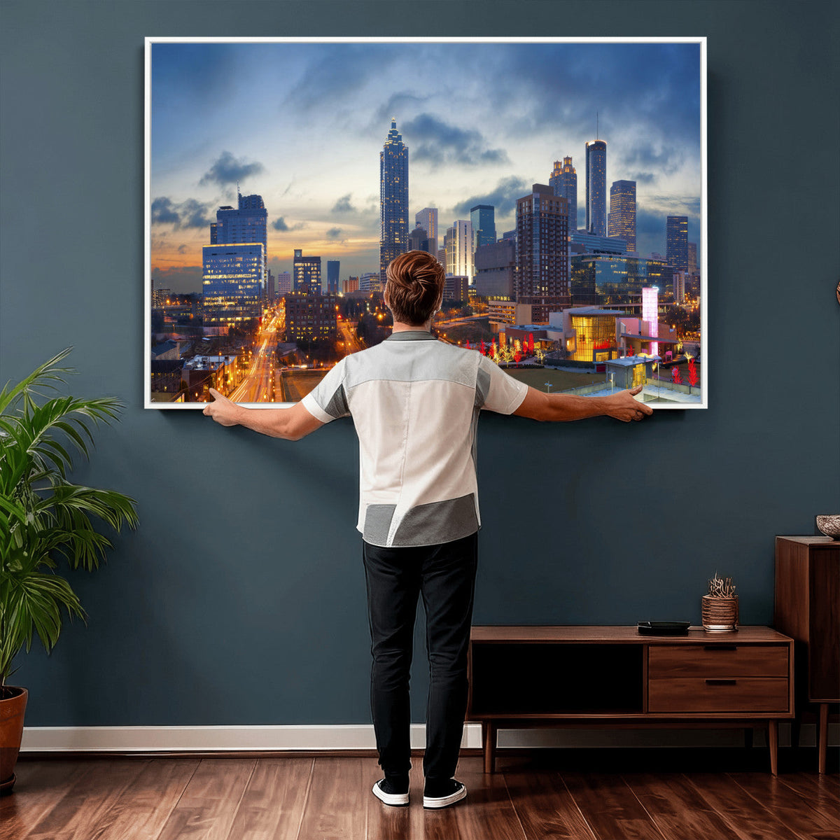 Atlanta Skyline Wall Art Canvas Print, Atlanta Downtown