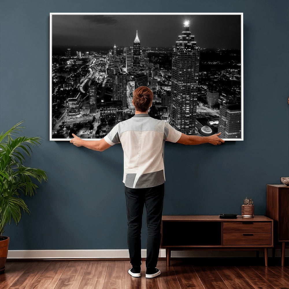 Atlanta Skyline Wall Art Canvas Print, Atlanta Downtown