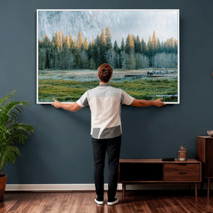 Forest Meadow Wall Art Canvas Print, Pine Tree Landscape