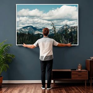 Mountain Forest Wall Art Canvas Print, Alpine Pine Tree