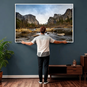 Yosemite Valley Mountain Landscape Wall Art Canvas Print,