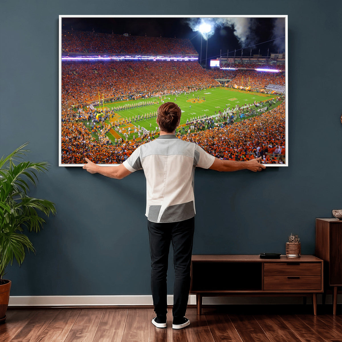 Clemson Football Stadium Wall Art Canvas Print, College