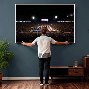 Oklahoma Memorial Stadium Wall Art Canvas Print – Oklahoma