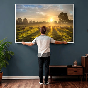 Sheep Wall Art Canvas Print – Rural Farm Animal Artwork