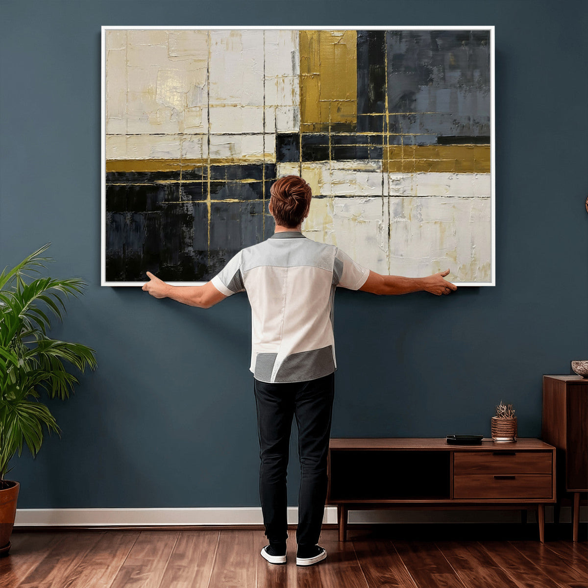 Geometric Abstract Wall Art Canvas Print