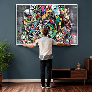 Abstract Graffiti Collage Street Art Wall Art Canvas Print