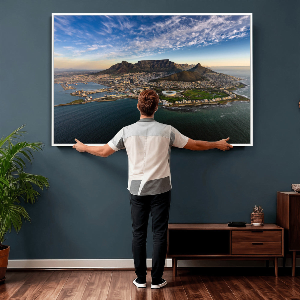 Cape Town Wall Art Canvas Print – Table Mountain Coastal