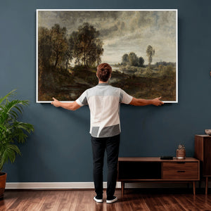 Adolf Dressler Landscape of the Oder River Wall Art Canvas