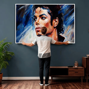 Abstract Michael Jackson Photo Wall Art Canvas Print