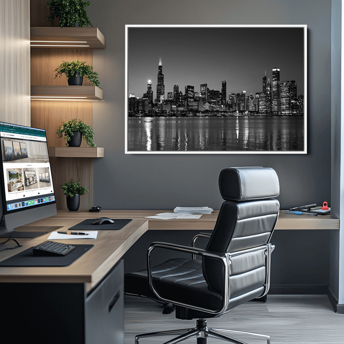 Chicago Wall Art Canvas Print