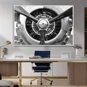 Vintage Airplane Wall Art Canvas Print
