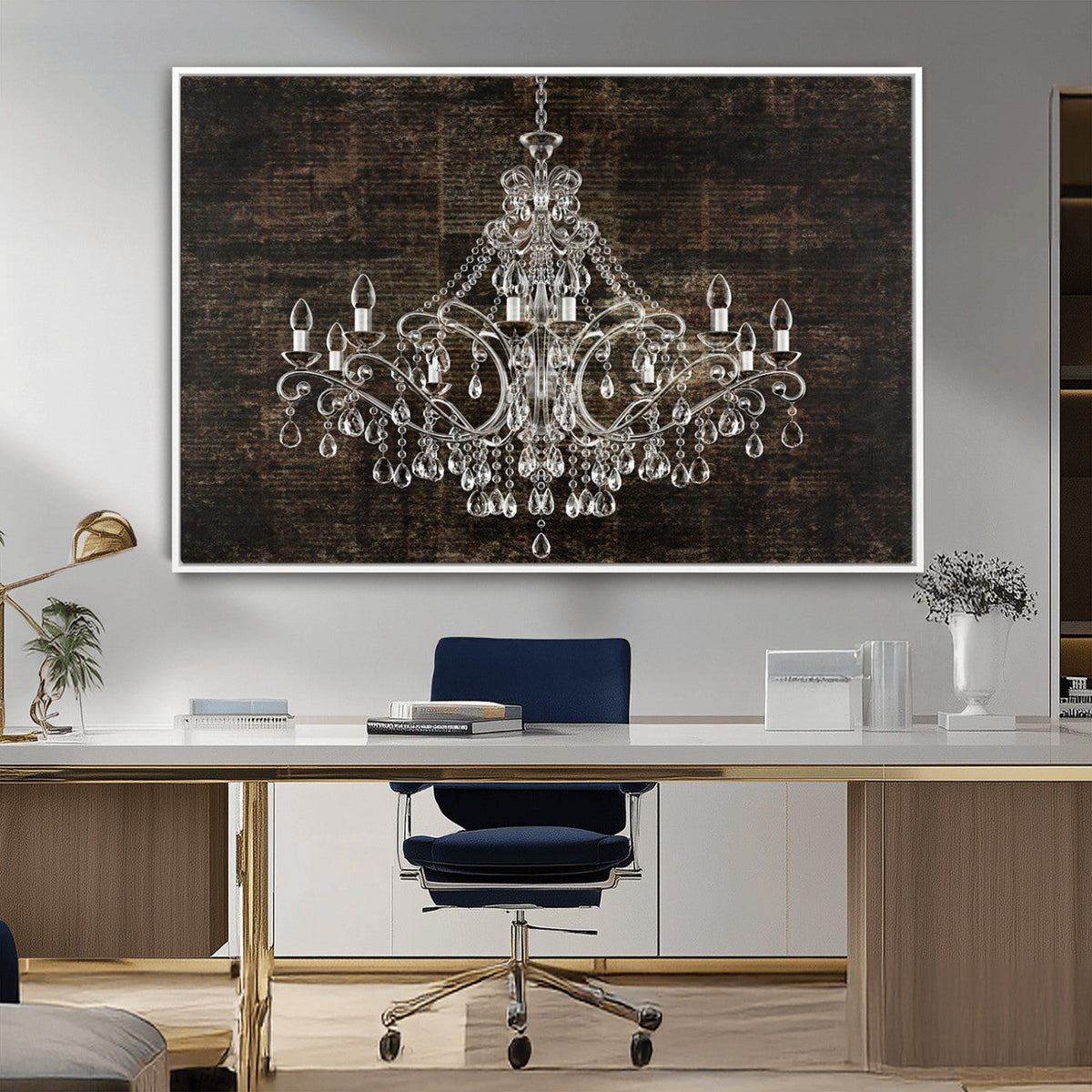 Rustic Chandelier Canvas Print