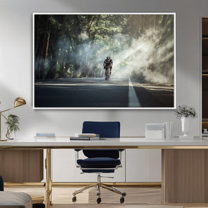 Cycling Road Bike in the Morning, Cycling Road Bike Canvas