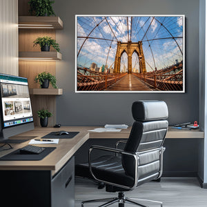 Brooklyn Bridge Manhattan Wall Art Canvas Print