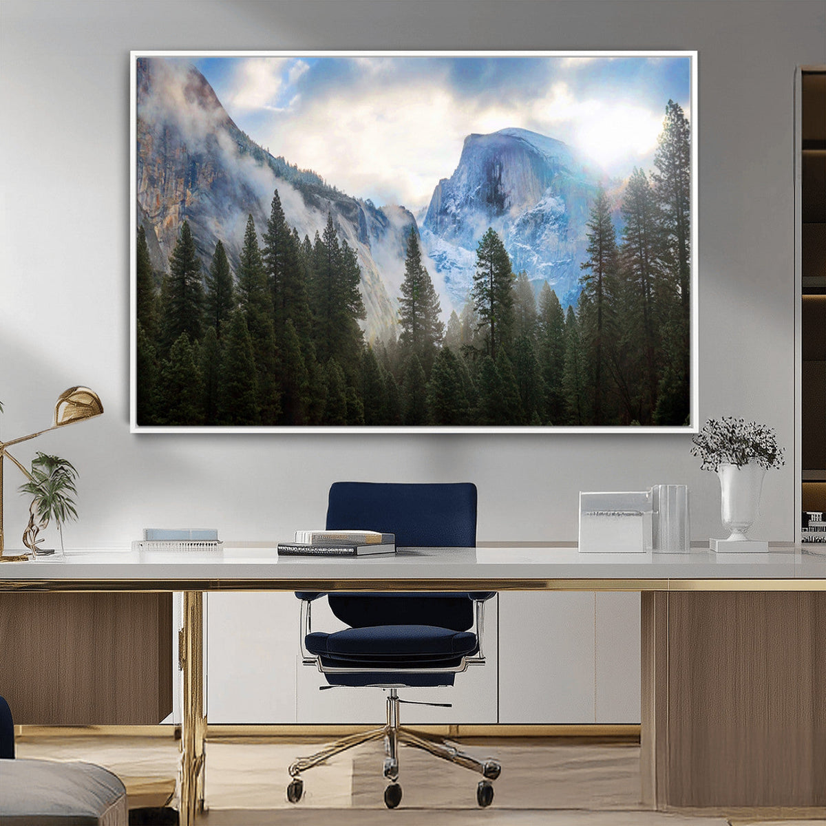Half Dome Yosemite Calinia Wall Art Canvas Print El Capitan