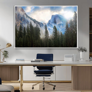 Half Dome Yosemite Calinia Wall Art Canvas Print El Capitan