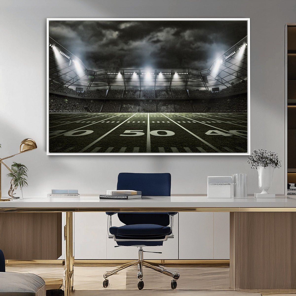 American Football Stadium Wall Art Canvas Print, Stadium