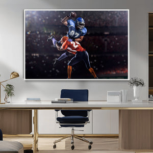 American Football Wall Art Canvas Print, Stadium Sport Wall