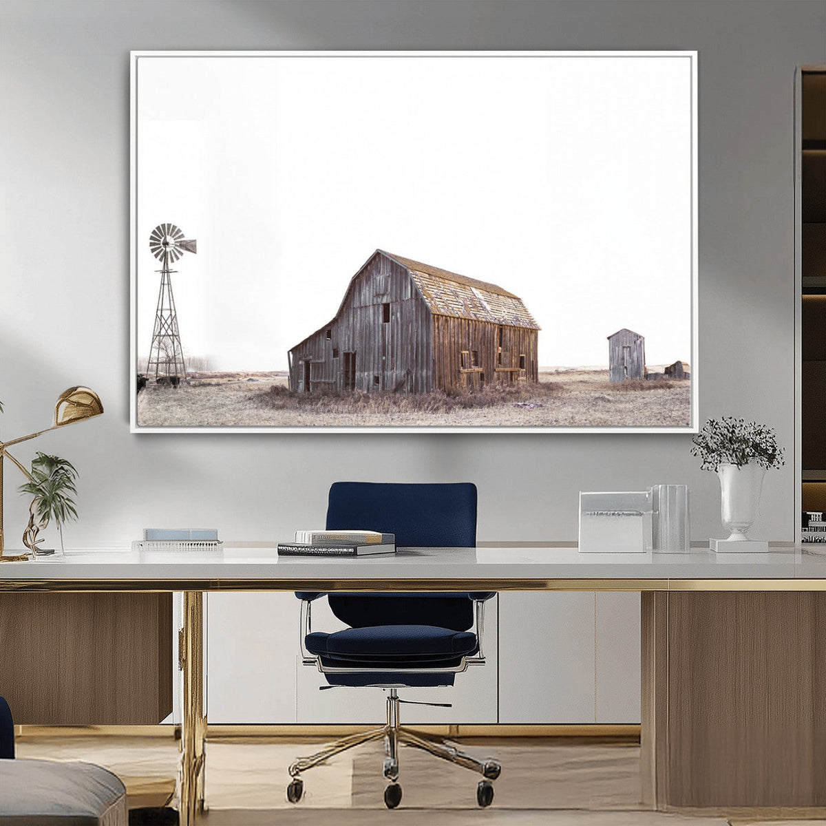 Set of 3 Rustic Farmhouse Wall Art Prints – Country Barn,